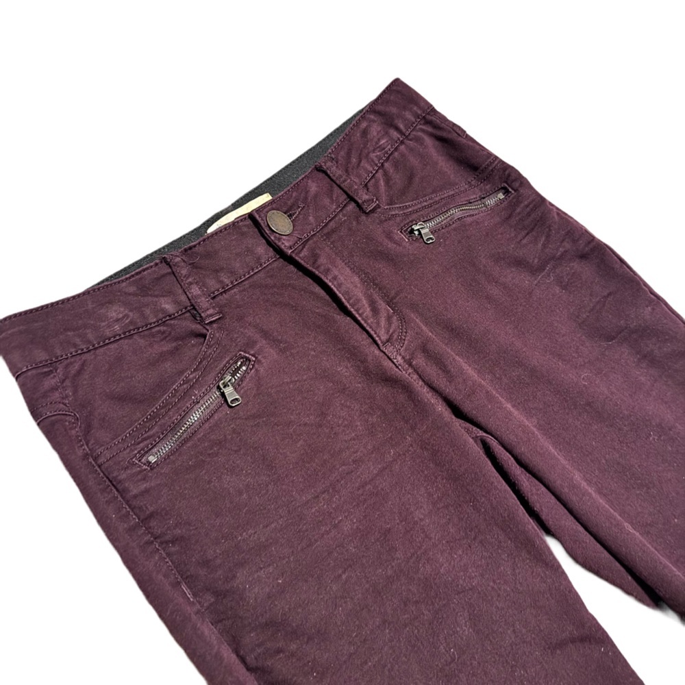 Democracy Jeans Women's 6 Ab Technology Maroon Skinny Stretch Denim - Picture 6 of 6